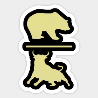 Bear Bull Sticker